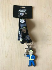 Fallout Vault Boy Lanyard with Charm - 3 4 New Vegas 76 Bethesda Badge Holder