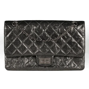 CHANEL Bag 2.55 Reissue Aged CALFSKIN Leather Large 227 SHW CERTIFIED AUTHENTIC - Picture 1 of 9