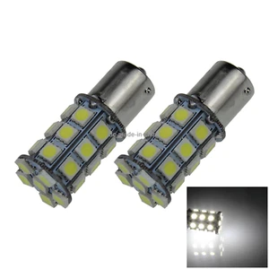 2x White AUTO 1156 Marker Lamp Single Light 27 5050 SMD LED 1093 1759 D007 - Picture 1 of 5