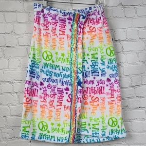 Justice Girls XS/S Plush Fleece Rainbow Peace Spa Bath & Body Towel Wrap - Picture 1 of 7