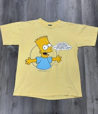 Vintage 1990 Bart Simpson ‘Jingle Bells Batman Smells’ Simpsons Men’s XL Rare! - Image 1 of 4