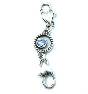 BRIGHTON HALO Light Blue Crystal Custom EXTENDER Bracelet/Necklace Silver 2in - Picture 1 of 5