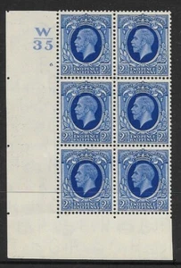 1934 21/2d Fotoincisione Cyl blk W35 6 No Dot perf 2(I/E) NON MONTATA MINT - Foto 1 di 1