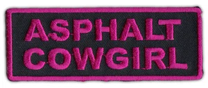 Motorrad Biker Jacke/Weste Patch - Asphalt Cowgirl - weiblich, Lady Biker - Bild 1 von 1