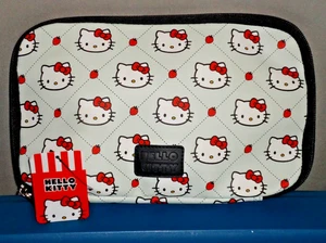 Hello Kitty Sanrio Cosmetic Zip Pouch Vanity Makeup Bag Many Compartments 11"x7" - Picture 1 of 5