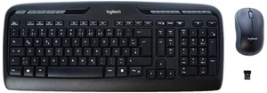 Logitech MK330 Wireless Keyboard and Mouse Combo, QWERTZ German Layout - Black B - Picture 1 of 5