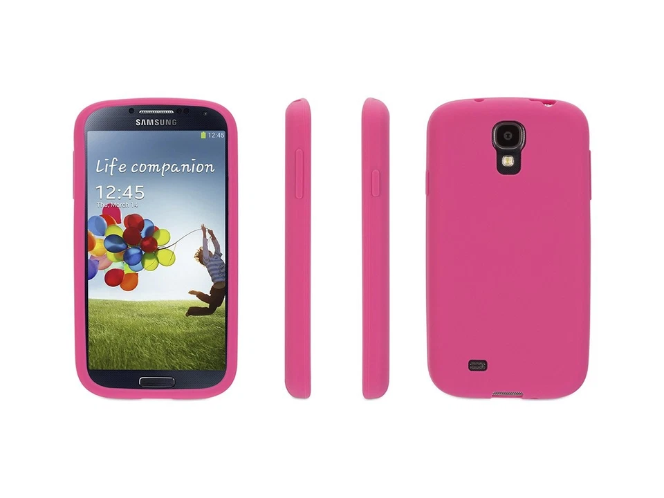 Recubrimiento de silicona rosa Griffin para Samsung Galaxy S4 Foto 1 de 2