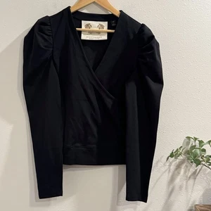 Scotch & Soda Maison Damen Bluse groß schwarz Puffärmel Langarm klassisch - Bild 1 von 9