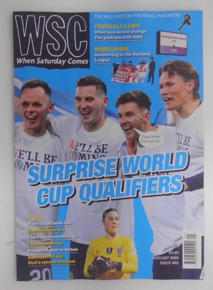 WSC When Saturday Comes magazine Jan 2026 Surprise World Cup Qualifiers, Laws - Image 1 of 1