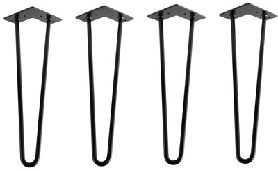 Horquilla 2 varillas 1/2" sólido mesa escritorio patas juego de 4 resistentes - varios tamaños Foto 1 de 4