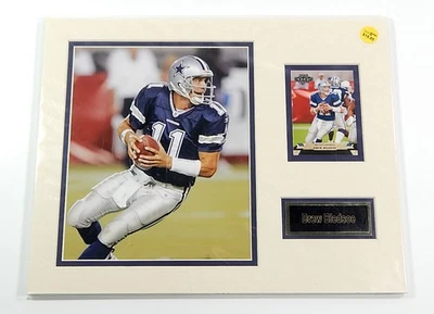 Tarjeta fotográfica mate Drew Bledsoe Cowboys y placa de identificación 11x14 ideal para enmarcar Foto 1 de 2