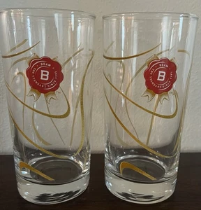 Paar Jim Beam 16 oz Whisky Trinken 2 Gläser Longdrink NEU Gold Swirls Design - Bild 1 von 2