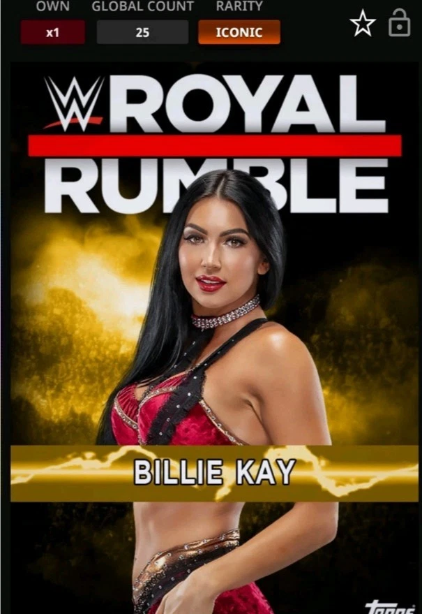 Topps Slam WWE Digital Iconic 2020 Royal Rumble Gold  Billie Kay 25 CC  - Image 1 of 1