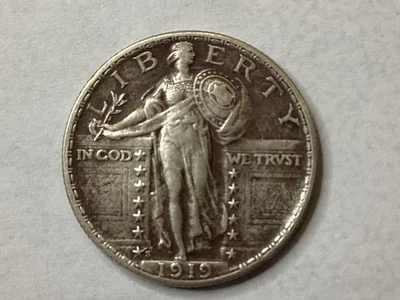 1919-S Standing Liberty Quarter, Silver,  Rare / Key Date (#84) - Image 1 of 4