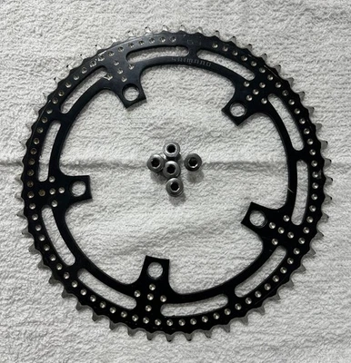 Old School Chainring Shimano Dura Ace Black Series 130bcd 53t Drillium - Image 1 of 4