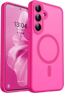 Samsung Galaxy S25 Hot Pink Matte Hülle - Vollständiger Kameraschutz - Bild 1 von 12