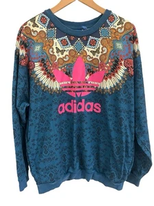 ADIDAS x Farm Rio Borbomix Sweatshirt mit Seitentaschen Schmetterlinge Gr. M Mandala - Bild 1 von 10