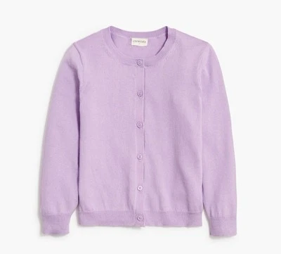 J Crew Crewcuts Cardigan Sweater Girls Light Purple  XXL - Image 1 of 4