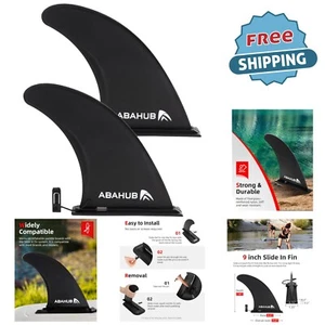 9" Plastic SUP Fin Replacement 2-Pack, Easy Install, Durable for Surfing & Pa... - Picture 1 of 9