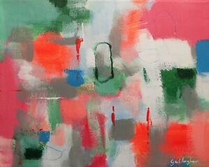 Original Art Abstract Painting Colorful Art Modern Martin Gallagher Collectible.