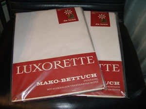 LUXORETTE 2 Stück Vintage Mako-Betttücher zartes helles Rosa 150 cm x 250 cm - Bild 1 von 1