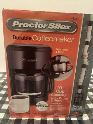 Cafetera Duradera Proctor Silex Capacidad 10 Tazas TOTALMENTE NUEVA, Sellada Foto 1 de 4