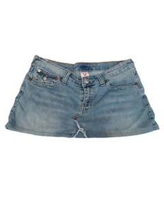 Vintage Reworked Y2K True Religion Denim Skirt Waist - 34 - Picture 1 of 3