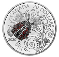 2020 CANADA $20 Bejeweled Bugs #3 LADYBUG .9999 Pure Silver Proof Coin