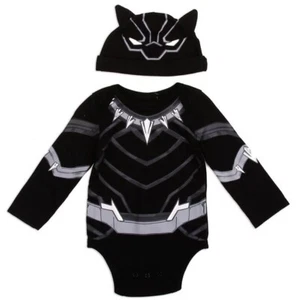 BLACK PANTHER Infant Boys Creeper & Hat Set, 3M/6M/9M/12M - Picture 1 of 1