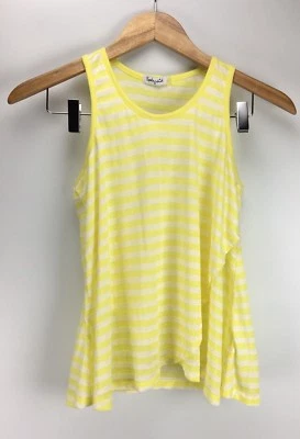 Camiseta sin mangas tejida soprano para niñas talla 12 a rayas sin mangas cuello redondo J334 Foto 1 de 2