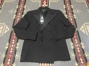 Lauren Ralph Lauren Women’s 12 Black Double Breasted Blazer NWT $325 T14 - Picture 1 of 8