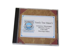 Family Tree Makers Marriages CD Arkansas Mississippi Missouri Texas 93348 - Afbeelding 1 van 4