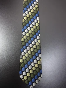 vintage*Trevira * Krawatte* Schlips* tie* Binder* schwarz bunt silber Punkte - Bild 1 von 2