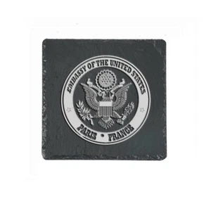 US Embassy Paris, France Slate Coaster - Picture 1 of 1