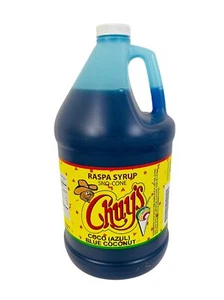 Blue Coconut Sno Cone Syrup 1 Galon 128 Ounce Raspa Coco Azul Flavor Chuy's - Picture 1 of 1