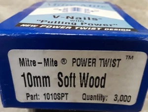 ITW Amp Genuine Mitre-Mite V-Nails with Pulling Power 10mm Soft Wood 1010SPT 3m - Picture 1 of 5