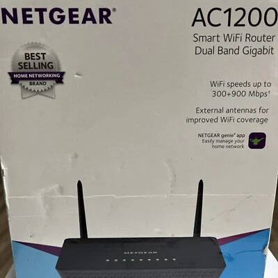WORKING - Netgear AC1200 Smart WiFi Router - Black - Image 1 of 4
