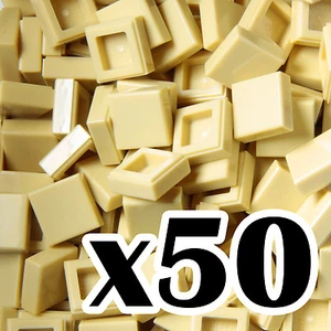 NEU LEGO - FLIESEN - 1 x 1 - hellbraun Fliese x 50 - glatte flache Fliese 1x1 - Bild 1 von 1