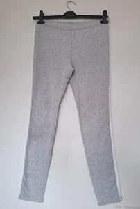 LEGGINGS 'SUR' GRIS CLARO 14 IL 29" MEZCLA ALGODÓN, JASPEADO, RAYAS LATERALES - Imagen 1 de 3