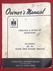 Vintage Owner Manual International IHC McCormick 40 Power Drive Manure Spreader