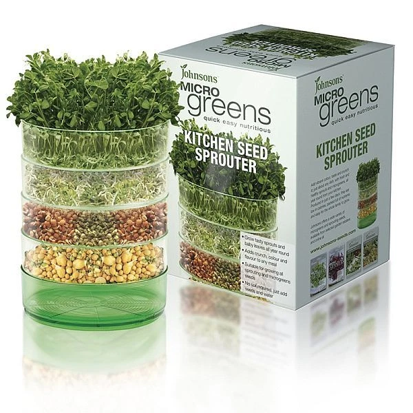 Microgreens Kitchen Seed Growing Sprouting Kit Baby Leaves Johnsons Sprouter - Image 1 of 1