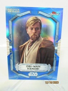 2022 TOPPS FINEST STAR WARS BLUE REFRACTOR OBI-WAN KENOBI #027/150