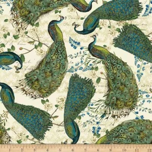 Tela acolchada Fat Quarter Peacock Arbor 100 % algodón - Imagen 1 de 1
