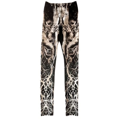 ALEXANDER MCQUEEN Roots Print Leggings XS Vintage Rare Gothic Dark - Image 1 of 4