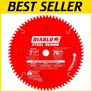 7-1/4" Carbide-Tipped Saw Blade - 70 Teeth for Clean Ferrous Metal Cuts - Picture 1 of 3