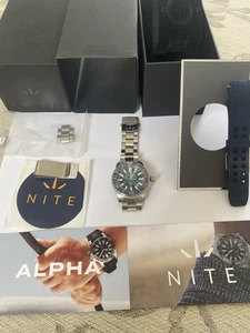 Nite Alpha Green Gold 300m Divers Watch All Extras Included as shown - Picture 1 of 9