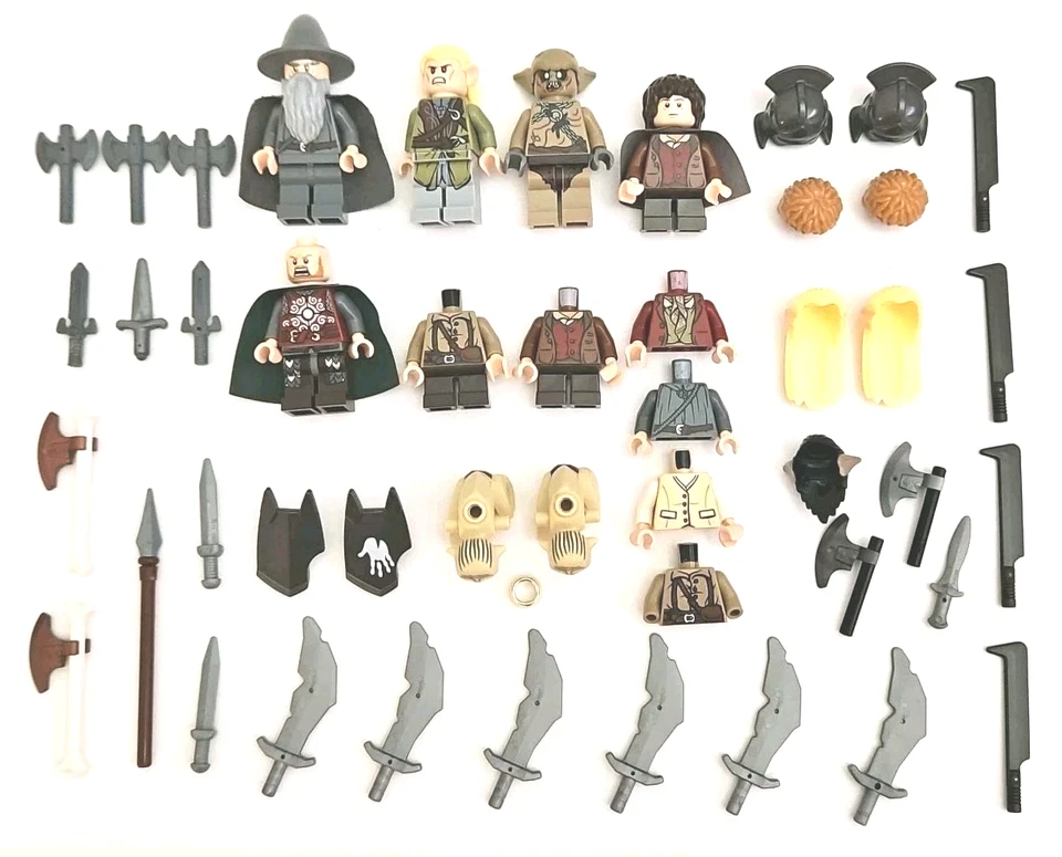 Lego Señor de los Anillos Minifigura Piezas Armas y Accesorios Lote LOTR Hobbit Foto 1 de 4