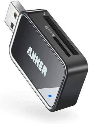 Anker 2-in-1 USB 3.0 SD Card Reader for SDXC/SDHC/SD/MMC/RS-MMC/Micro SD/UHS-I - Image 1 of 4