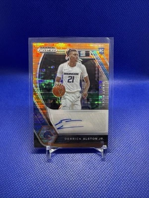 DERRICK ALSTON JR 2021-22 PRIZM DRAFT ORANGE PRIZM ROOKIE AUTOGRAPH RC /49 QB3 - Image 1 of 4
