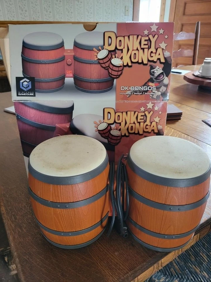 Controlador Donkey Kong DK Bongos Nintendo Gamecube Usado Gran Forma Con Caja Foto 1 de 1